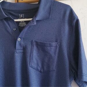 George Men's Navy Textured Polo Shirt